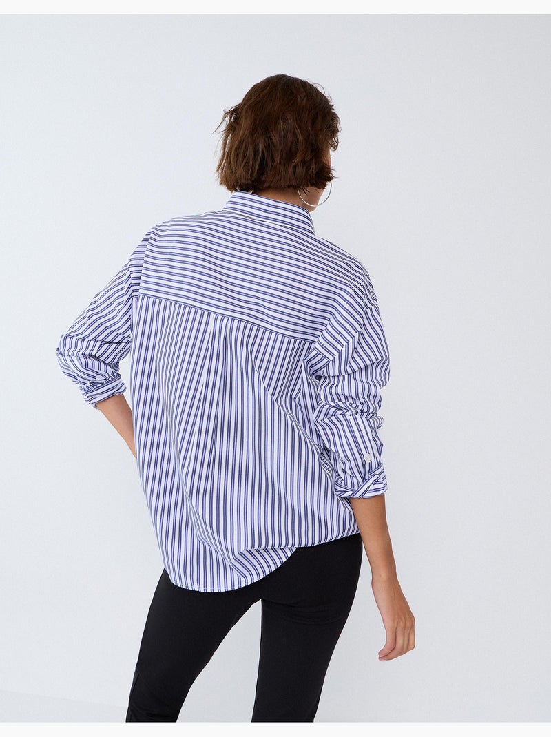 Camisa de rayas, mo fashion Azul - Kiabi