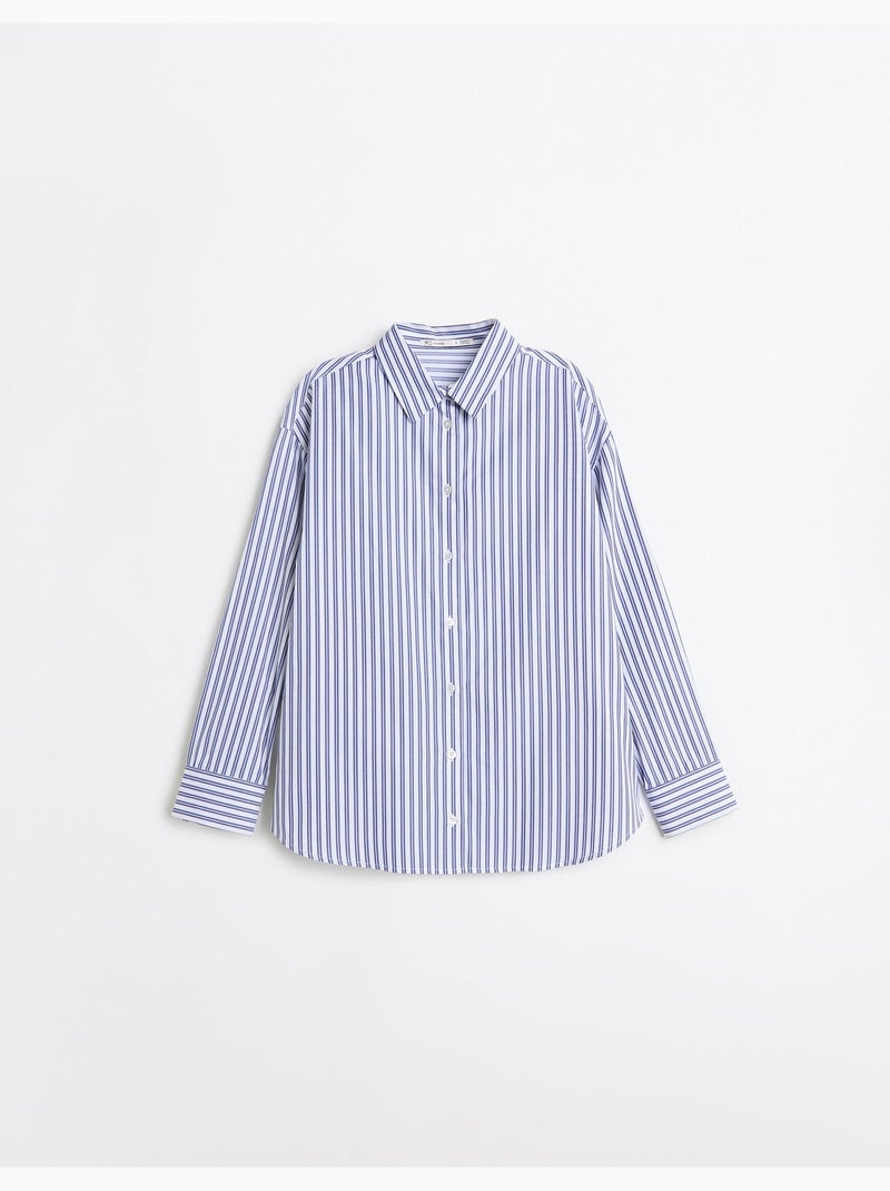 Camisa de rayas, mo fashion Azul - Kiabi