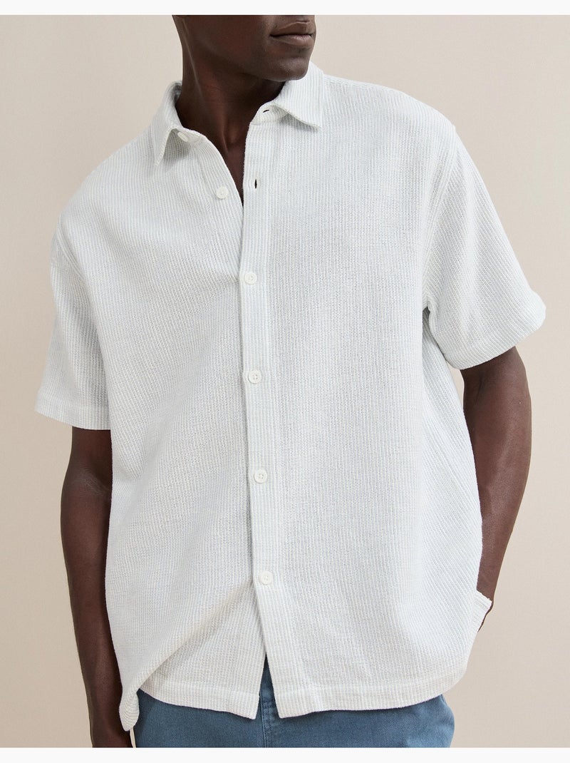 Camisa de rayas, mo fashion Azul - Kiabi