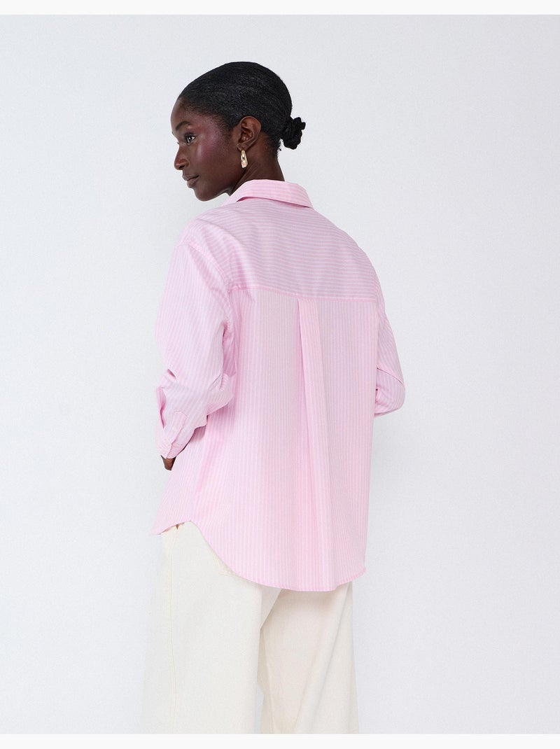Camisa de rayas, mo fashion Rosa - Kiabi