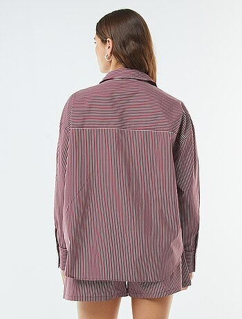 Camisa de rayas oversize de popelina