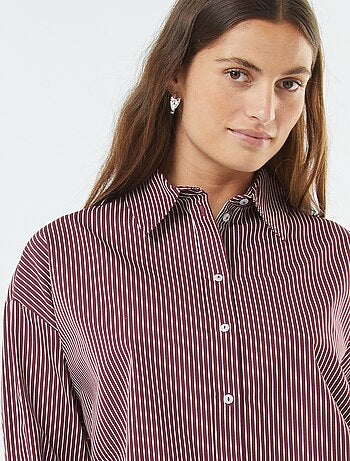 Camisa de rayas oversize de popelina