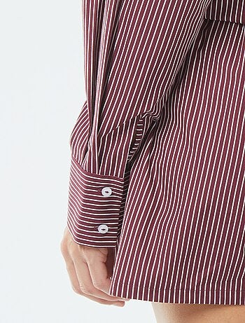 Camisa de rayas oversize de popelina