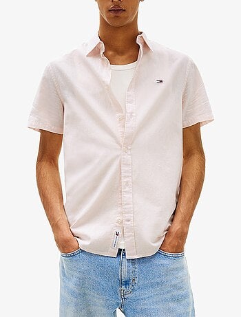 Camisa de rayas para hombre Tommy Hilfiger Linen Blend