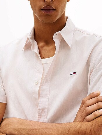 Camisa de rayas para hombre Tommy Hilfiger Linen Blend