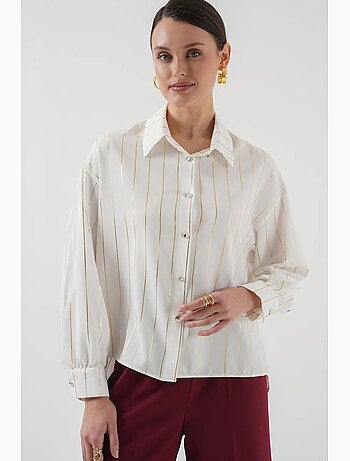 Camisa de rayas plateadas bdart