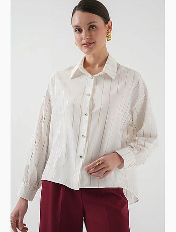 Camisa de rayas plateadas bdart