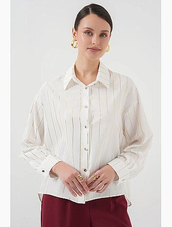 Camisa de rayas plateadas bdart