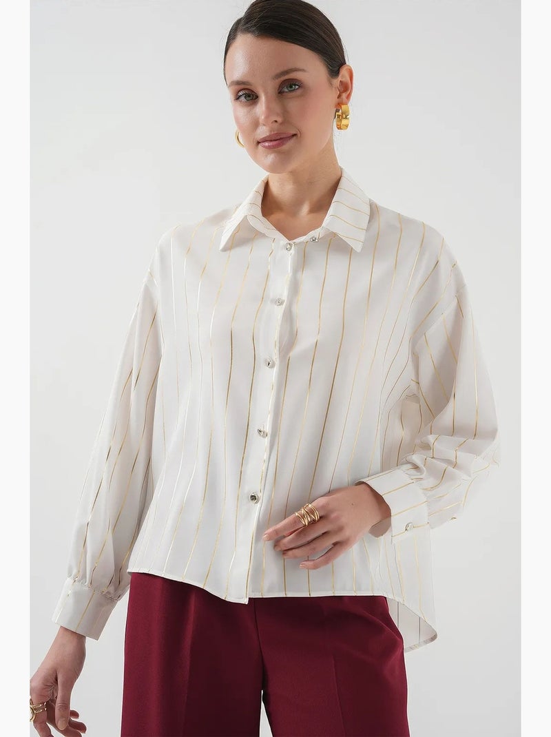 Camisa de rayas plateadas bdart Blanco - Kiabi