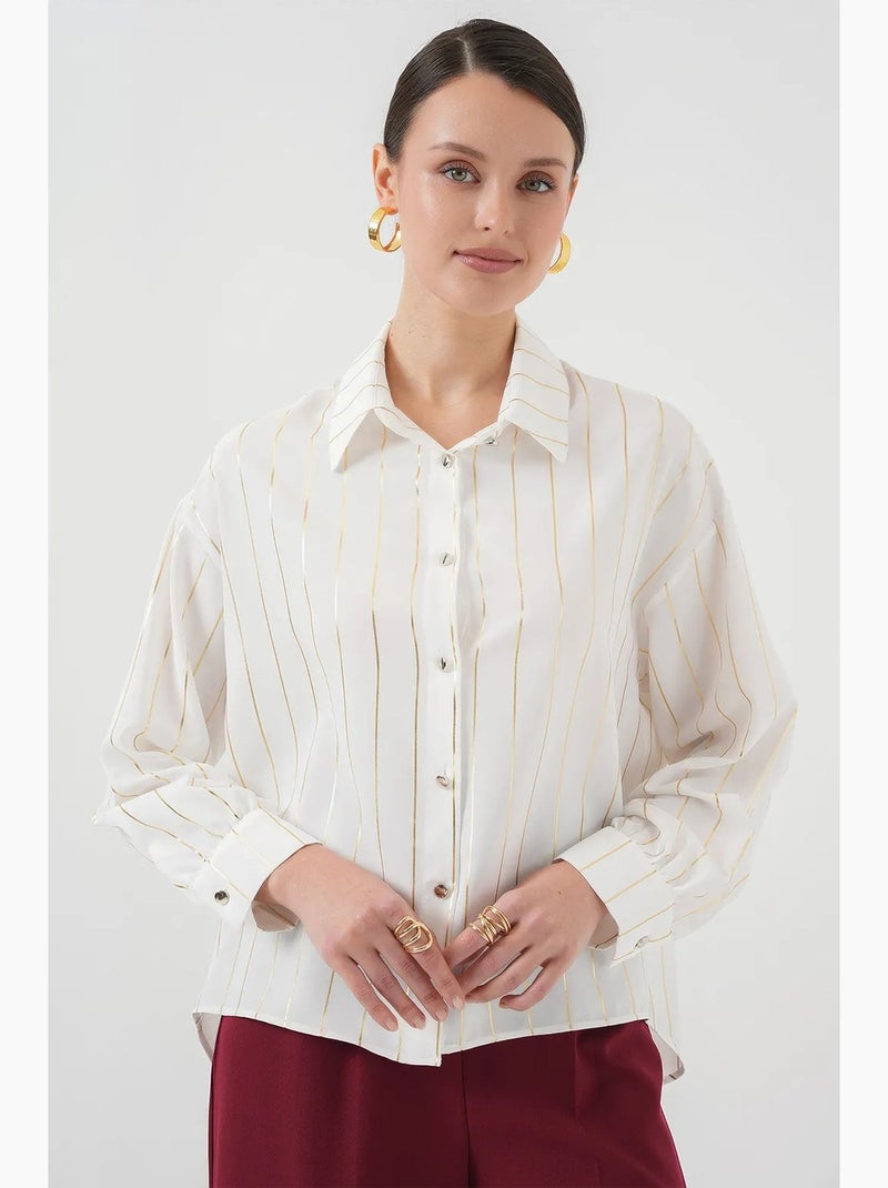 Camisa de rayas plateadas bdart Blanco - Kiabi