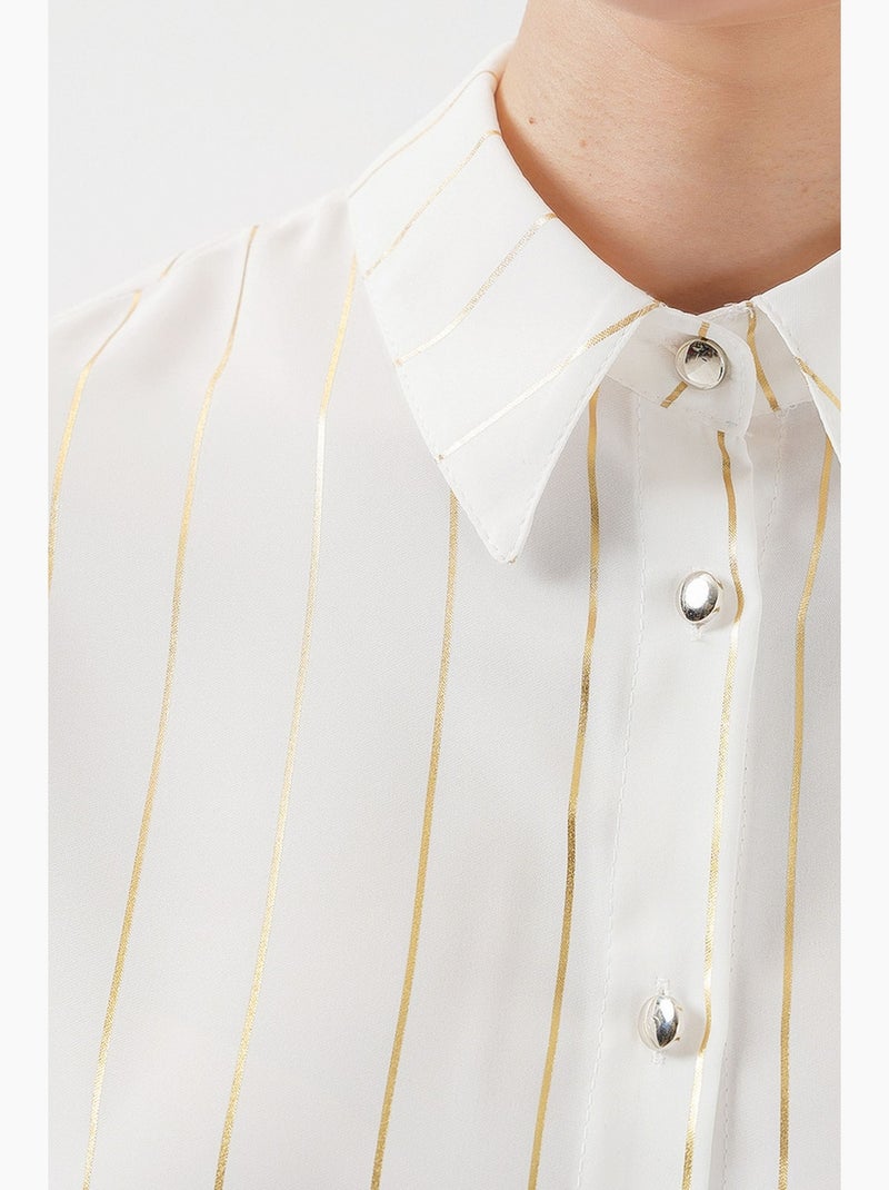 Camisa de rayas plateadas bdart Blanco - Kiabi
