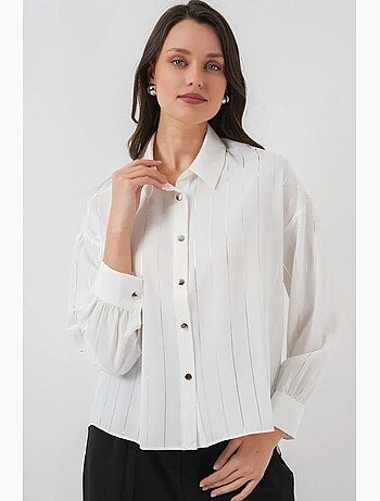 Camisa de rayas plateadas bdart