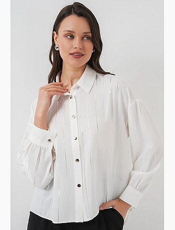 Camisa de rayas plateadas bdart