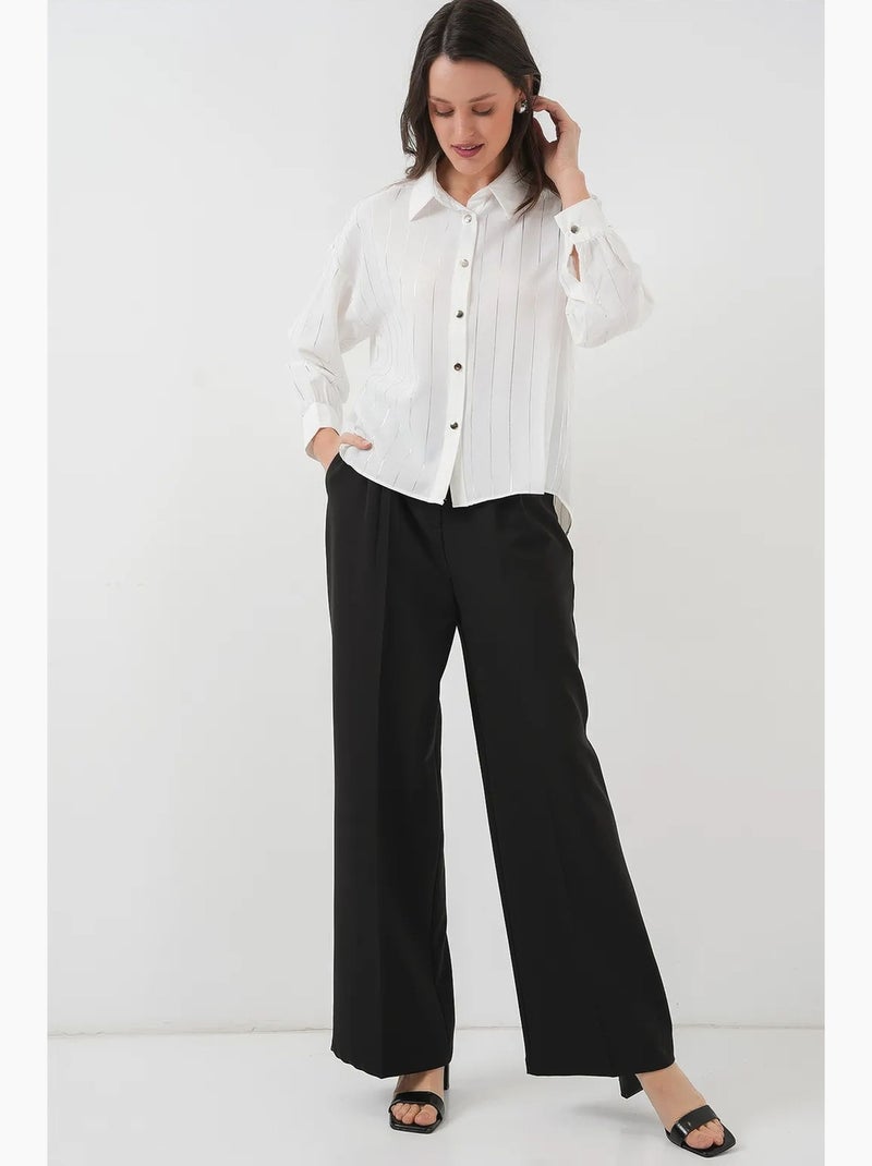 Camisa de rayas plateadas bdart Crema - Kiabi