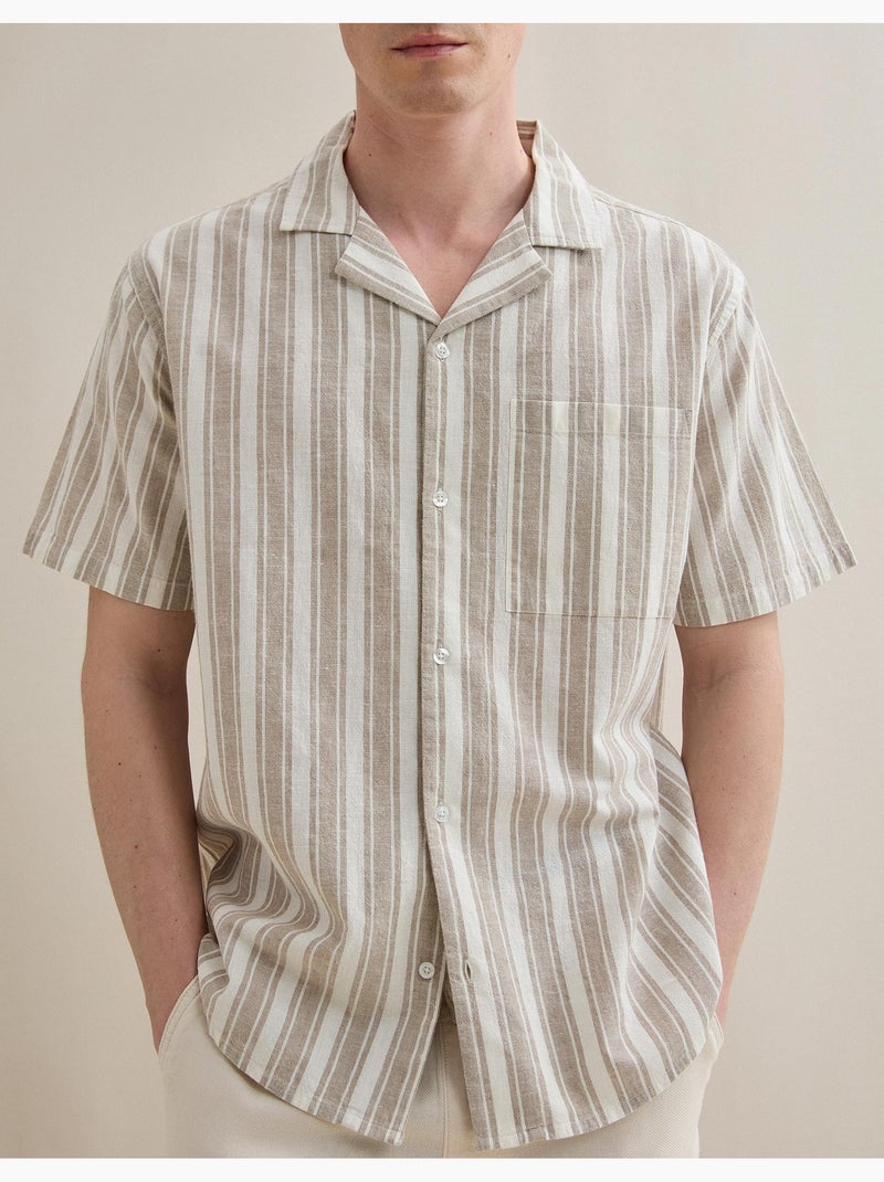 Camisa de resort con lino, MO Fashion Beige - Kiabi