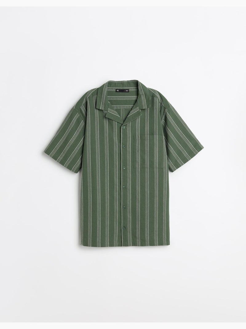 Camisa de resort con lino, MO Fashion Verde - Kiabi