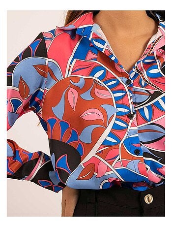 Camisa de satén estampada OLIDA