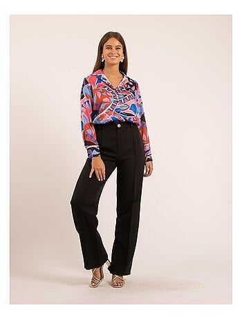 Camisa de satén estampada OLIDA