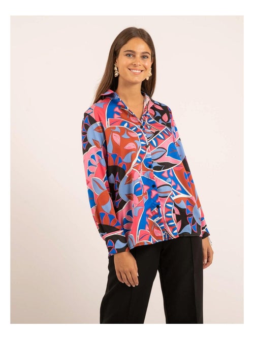 Camisa de satén estampada OLIDA - Kiabi