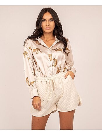 Camisa de satén estampada ORACIO