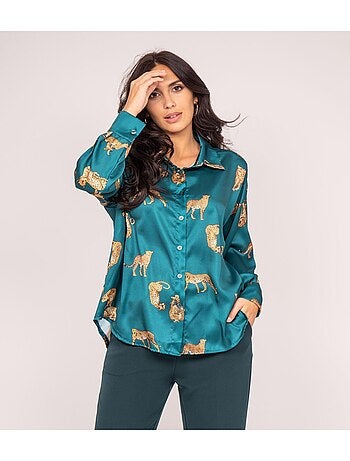 Camisa de satén estampada ORACIO