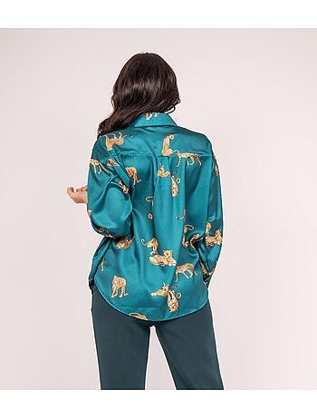 Camisa de satén estampada ORACIO