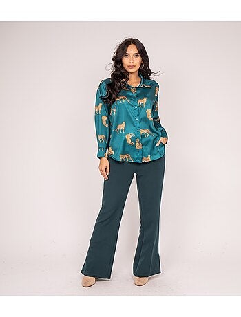 Camisa de satén estampada ORACIO
