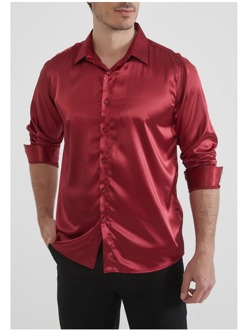 Camisa de satén Kebello Burdeos - Kiabi