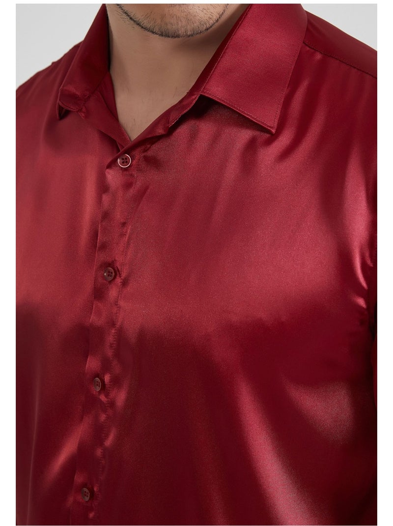 Camisa de satén Kebello Burdeos - Kiabi