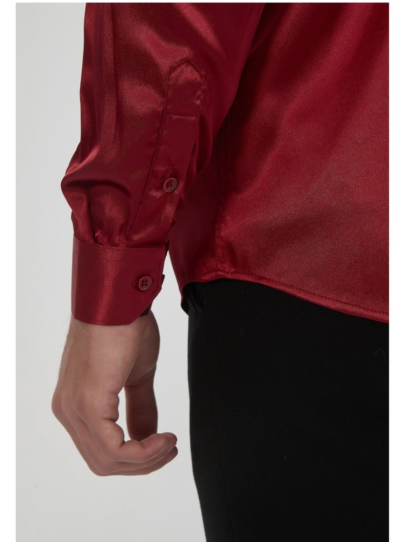 Camisa de satén Kebello Burdeos - Kiabi