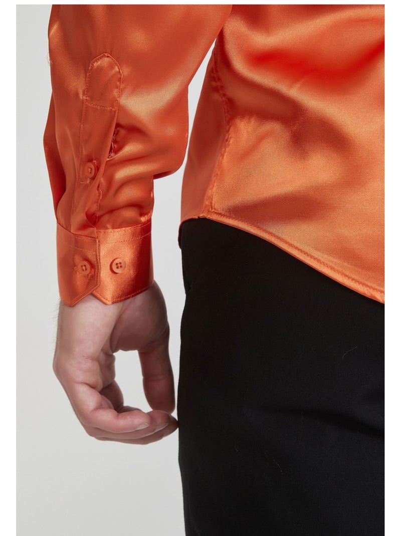 Camisa de satén Kebello Naranja - Kiabi
