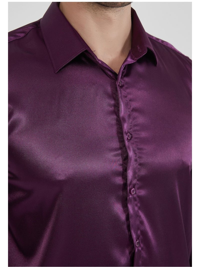 Camisa de satén Kebello Violeta - Kiabi