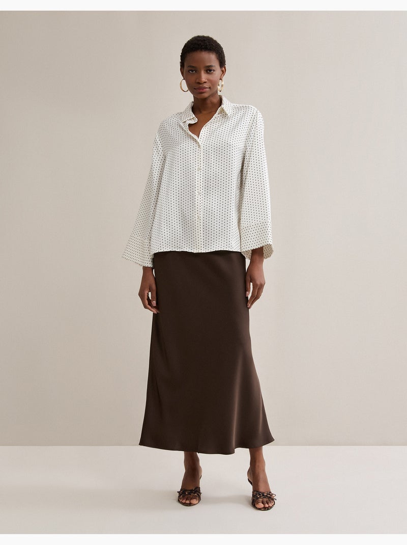 Camisa de satén, MO Fashion Beige - Kiabi