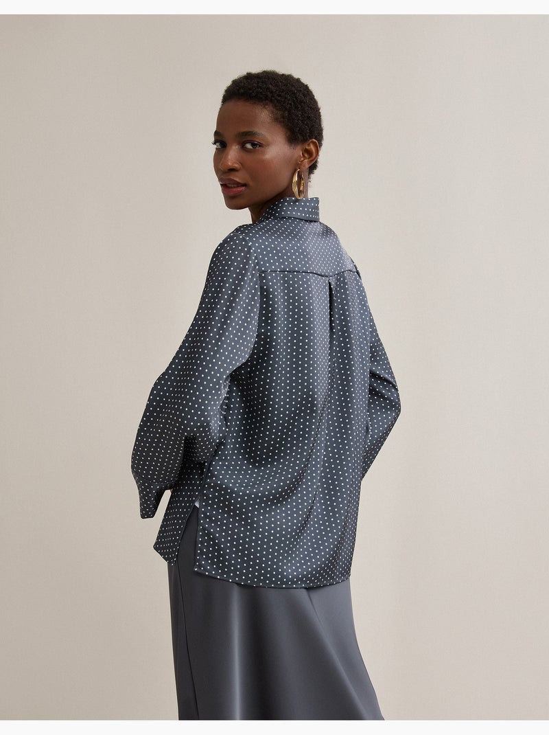 Camisa de satén, MO Fashion Gris - Kiabi