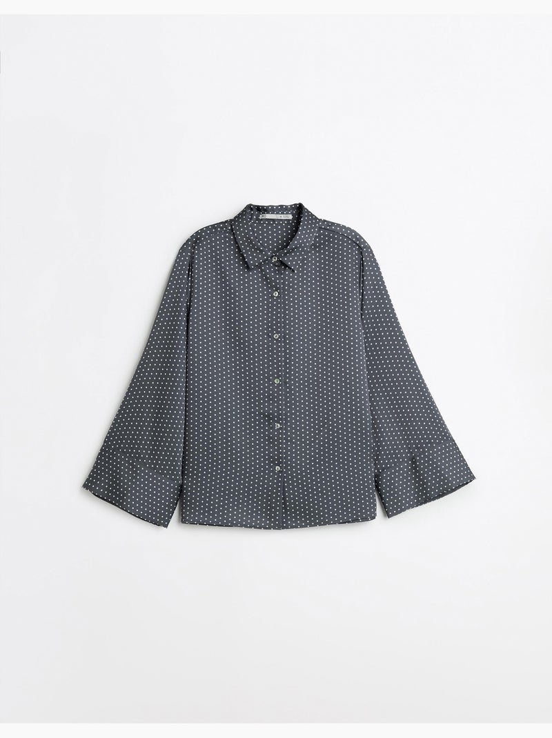Camisa de satén, MO Fashion Gris - Kiabi
