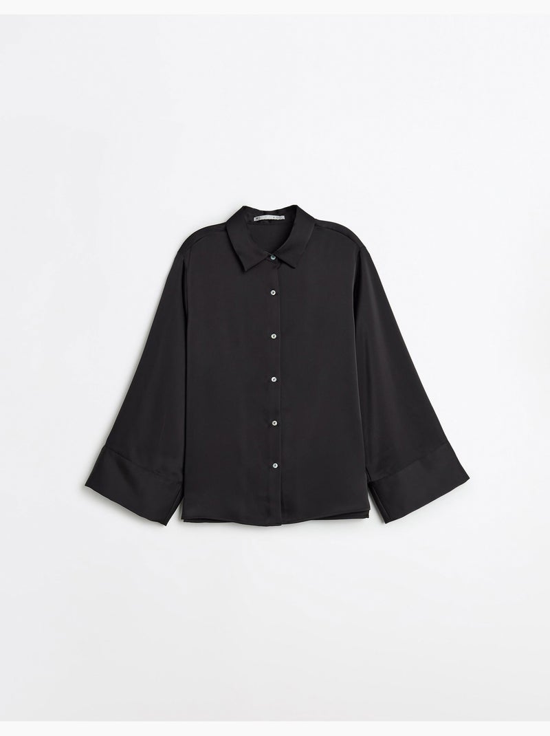 Camisa de satén, MO Fashion Negro - Kiabi
