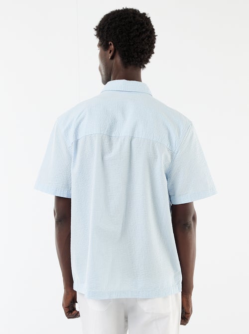 Camisa de seersucker de manga corta - Kiabi