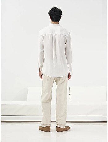 Camisa de tencel lisa con botones giesto