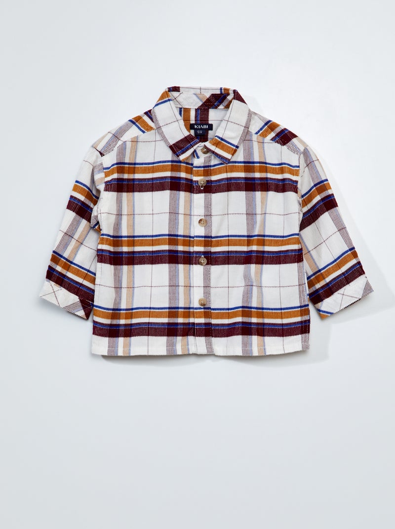 Camisa de terciopelo BLANCO - Kiabi