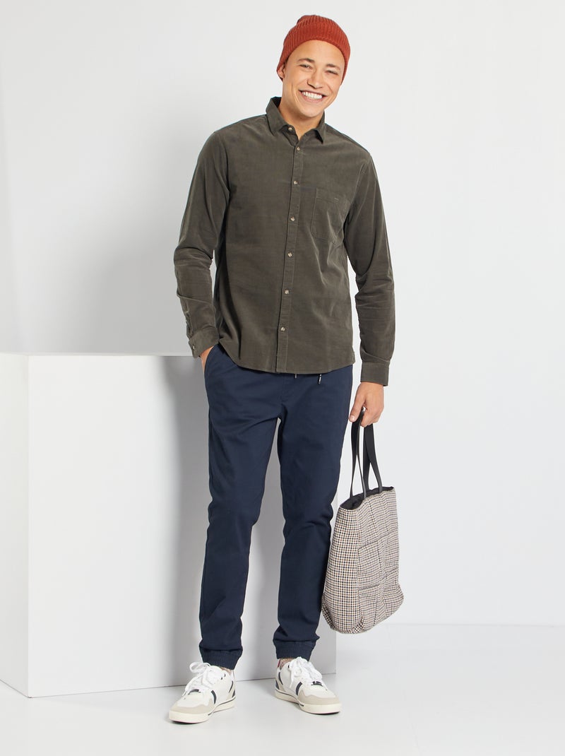 Camisa de terciopelo KAKI - Kiabi