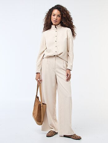 Camisa de terciopelo lisa