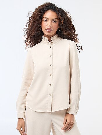 Camisa de terciopelo lisa