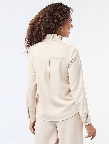 Camisa de terciopelo lisa