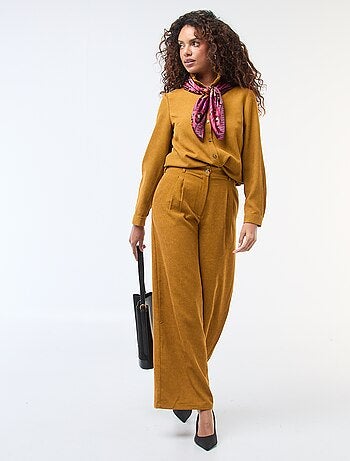 Camisa de terciopelo lisa