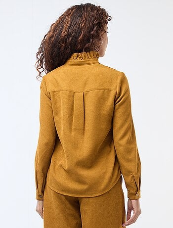 Camisa de terciopelo lisa