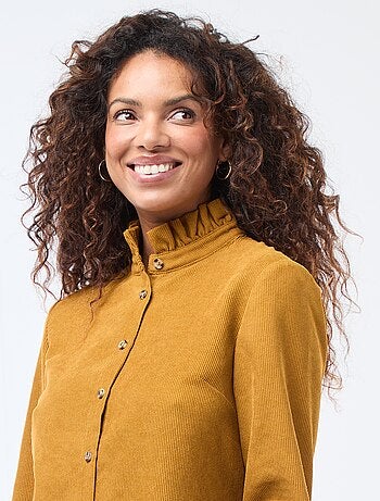 Camisa de terciopelo lisa