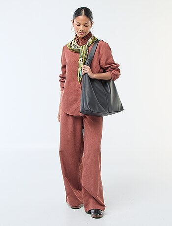 Camisa de terciopelo lisa