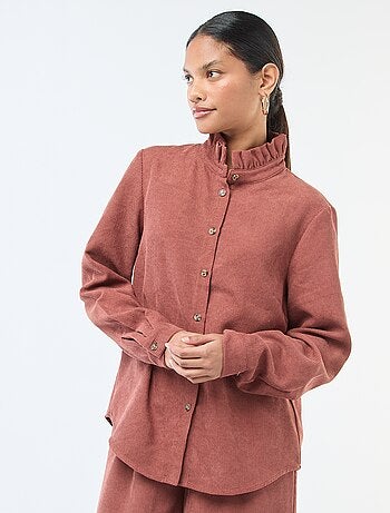 Camisa de terciopelo lisa