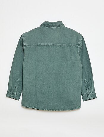 Camisa de twill con 2 bolsillos de parche en el pecho