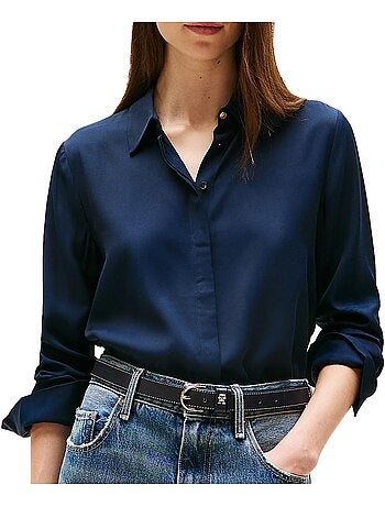 Camisa de Viscosa Suave para Mujer Tommy Hilfiger
